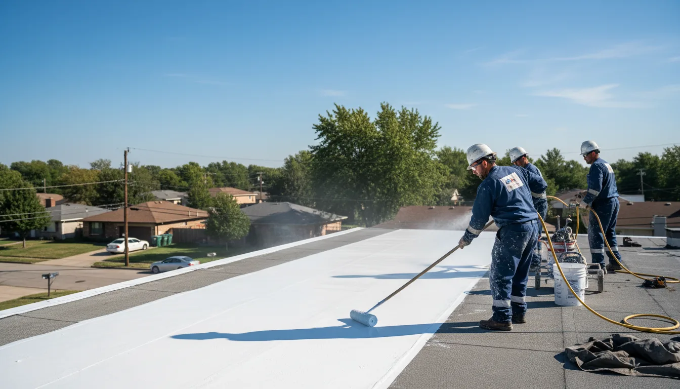 Commercial roof coating in Stewardson, IL near me